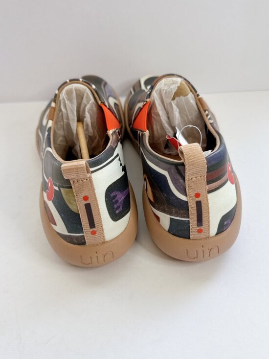 Men’s Size 11 NWT UIN Combination Art Travel Shoes Abstract Slip-On Casual Flats